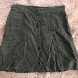 Green Elastic waist skirt size Small